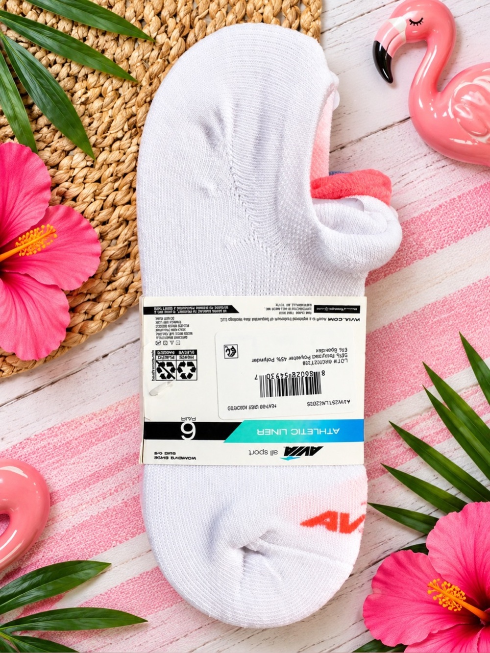 AVIA Women’s Athletic Liner Socks 6 Pair Multicolor Shoe Size 4–9 NEW